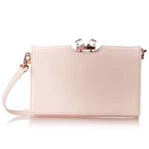 Ted Baker Leather Pink Crystal Crossbody Purse
